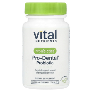 Hyperbiotics, PRO-Dental, пищевая добавка для здоровья полости рта, натуральная мята, 3 млрд КОЕ, 45 жевательных таблеток