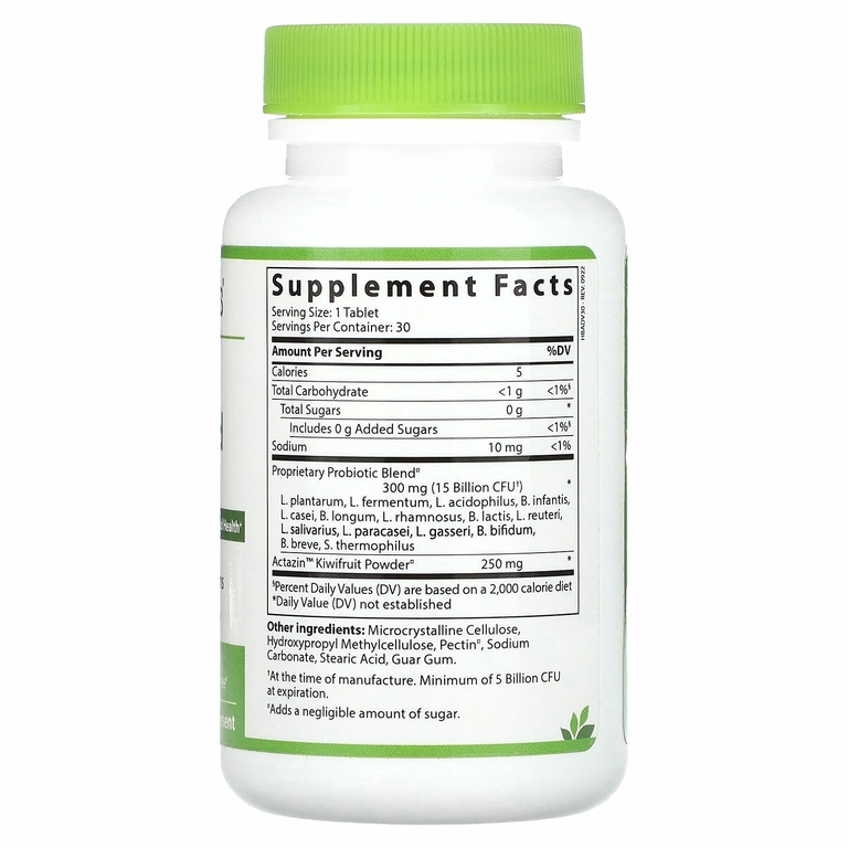 Hyperbiotics, PRO-15, улучшенное средство с киви, 15 млрд КОЕ, 30 таблеток с отсроченным высвобождением