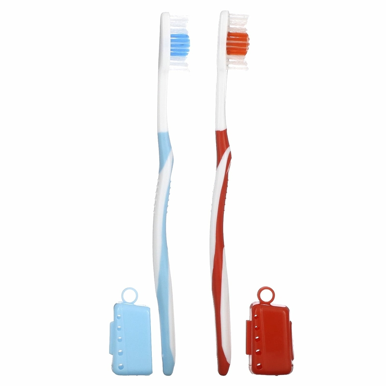 Brush Buddies, "Забота с умом", набор зубных щеток, для взрослых, 2 шт