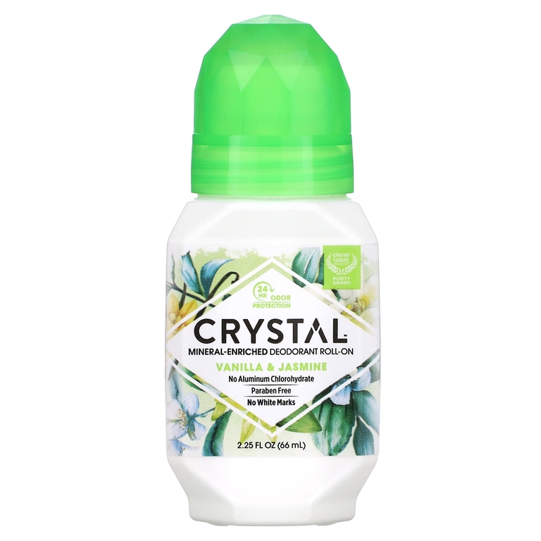 CRYSTAL, минеральный шариковый дезодорант, ваниль и жасмин, 66 мл (2,25 жидк. унции)