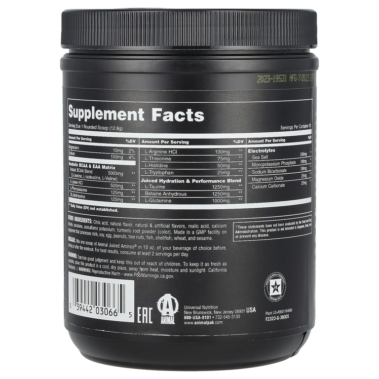 Animal, Juiced Aminos® в порошке, апельсин, 384 г (13,5 унции)