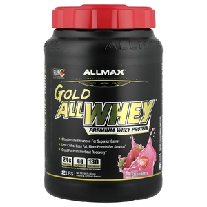 ALLMAX, сывороточный протеин, со вкусом клубники, 907 г (2 фунта)