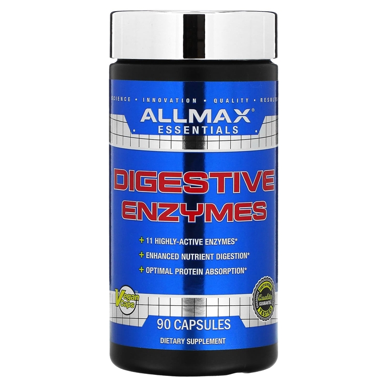 ALLMAX, Essentials, пищеварительные ферменты, 90 капсул