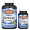 Carlson, Elite Omega-3 Gems, отборные омега-3 кислоты из норвежской рыбы дикого улова, натуральный лимонный вкус, 1600 мг, 120 капсул (800 мг в 1 капсуле)