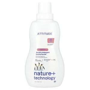 ATTITUDE, Средство для стирки, розовый грейпфрут, 35 загрузок, 1,05 л (35,5 жидк. Унции)