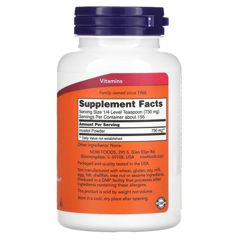 NOW Foods, инозитол, порошок, 113 г (4 унции)