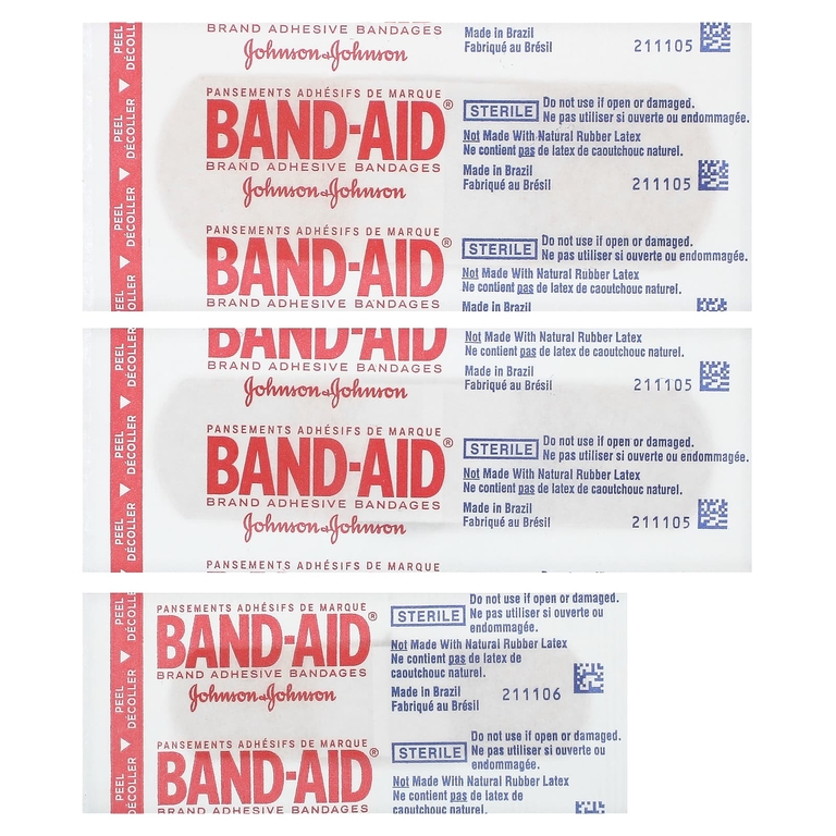 Band Aid, Лейкопластырные повязки, гибкая ткань, разные размеры, 30 бинтов (Товар снят с продажи) 