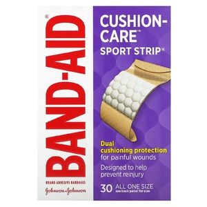 Band Aid, лейкопластыри, Cushion-Care Sport, 30 шт. (Товар снят с продажи) 