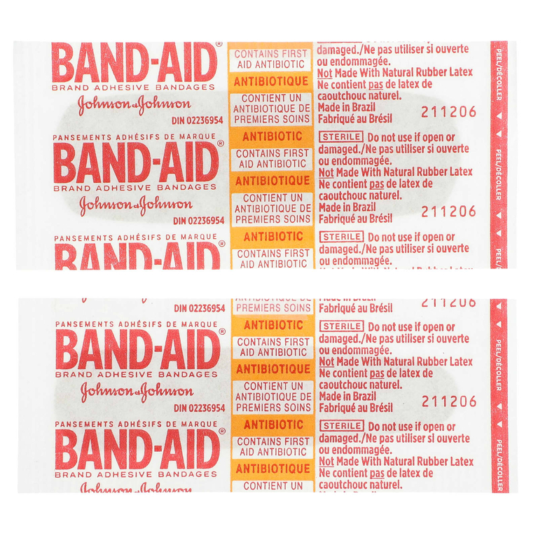 Band Aid, Пластыри, защита от инфекций с неоспорином, разные размеры, 20 повязок (Товар снят с продажи) 