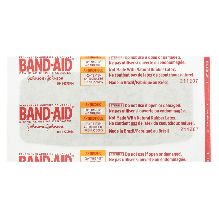Band Aid, лейкопластыри, защита от инфекций с Neosporin, очень большая, 8 повязок