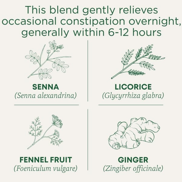 Traditional Medicinals, Organic Smooth Move®, оригинальный вкус с сенной, без кофеина, 16 упакованных чайных пакетиков, 32 г (1,13 унции)