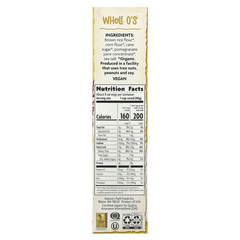 Nature's Path, Хлопья Whole O's, 11,5 унций (325 г)