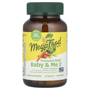 MegaFood, Baby & Me 2™, мультивитамины для беременных, 60 таблеток