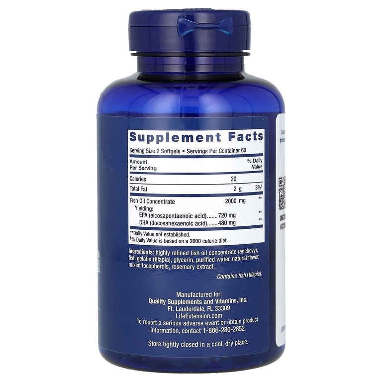 Life Extension, Mega EPA/DHA, 120 капсул