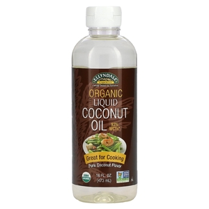 NOW Foods, Ellyndale® Organics, жидкое органическое кокосовое масло, чистый кокос, 473 мл (16 жидк. унций)