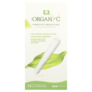 Organyc, Super, органические тампоны, 14 шт. (Товар снят с продажи) 