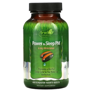 Irwin Naturals, Power to Sleep PM, успокаивающее, 60 капсул с жидкостью