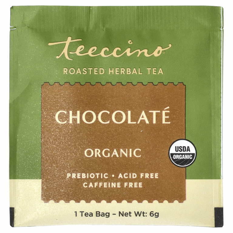 Teeccino, Органический обжаренный травяной чай, мексиканский шоколад, без кофеина, 25 чайных пакетиков, 150 г (5,3 унции)