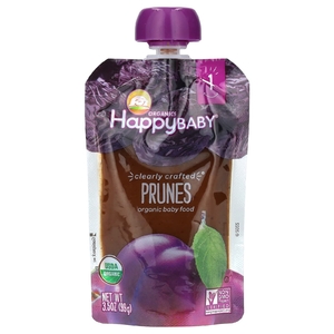Happy Family Organics, Clearly Crafted, органическое детское питание, этап 1, слива, для детей старше 4 месяцев, 99 г (3,5 унции)