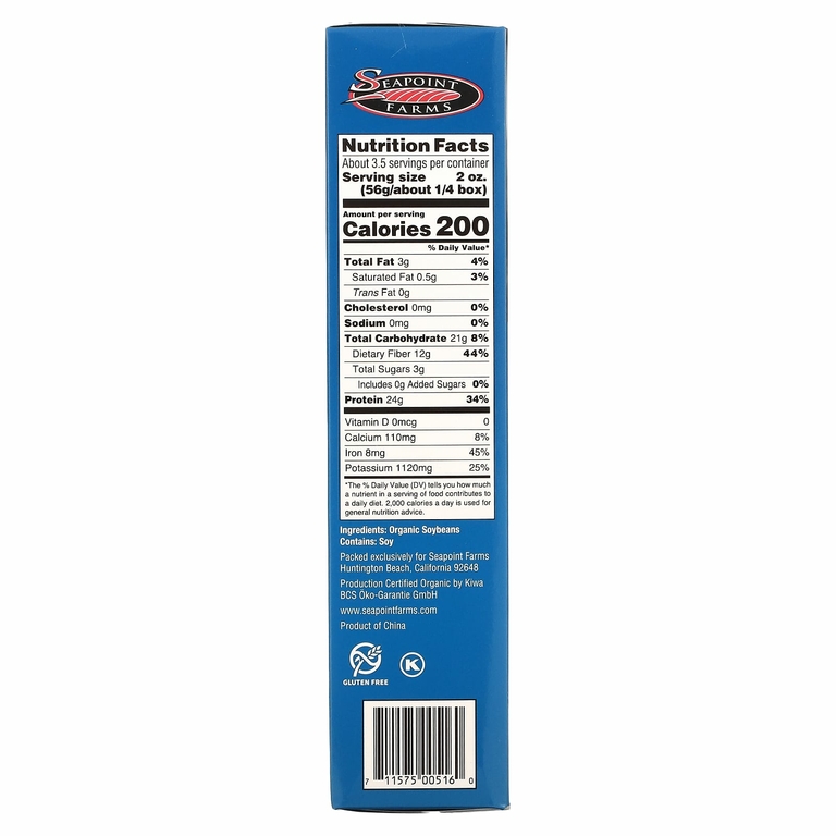 Seapoint Farms, Органические феттуччине из эдамаме, 200 г (7,05 унции)