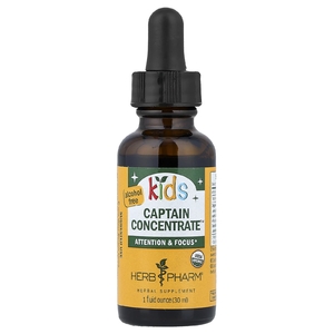Herb Pharm, растительный комплекс для улучшения внимания и концентрации, для детей, без спирта, 30 мл (1 жидк. унция)
