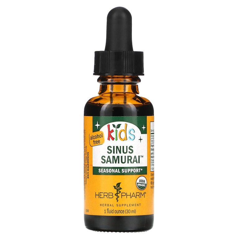 Herb Pharm, Kid's Sinus Samurai, без спирта, 30 мл (1 жидк. унц.)