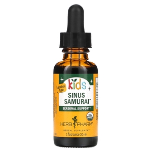 Herb Pharm, Kid's Sinus Samurai, без спирта, 30 мл (1 жидк. унц.)