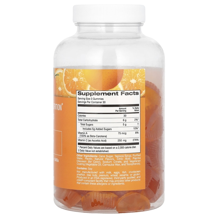 California Gold Nutrition, жевательные таблетки с витамином C, натуральный апельсиновый вкус, без желатина, 90 жевательных таблеток