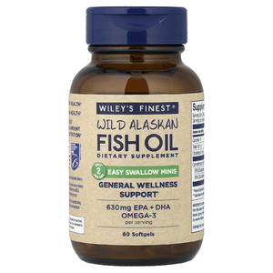 Wiley's Finest, Жир диких аляскинских рыб, 60 желатиновых капсул