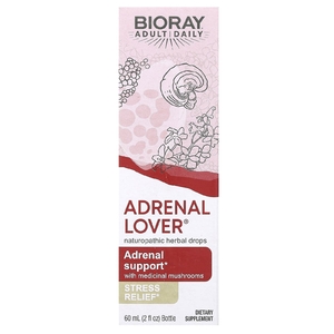 Bioray, Adrenal Lover, добавка для поддержки здоровья надпочечников с полезными грибами, 60 мл (2 жидк. унции)