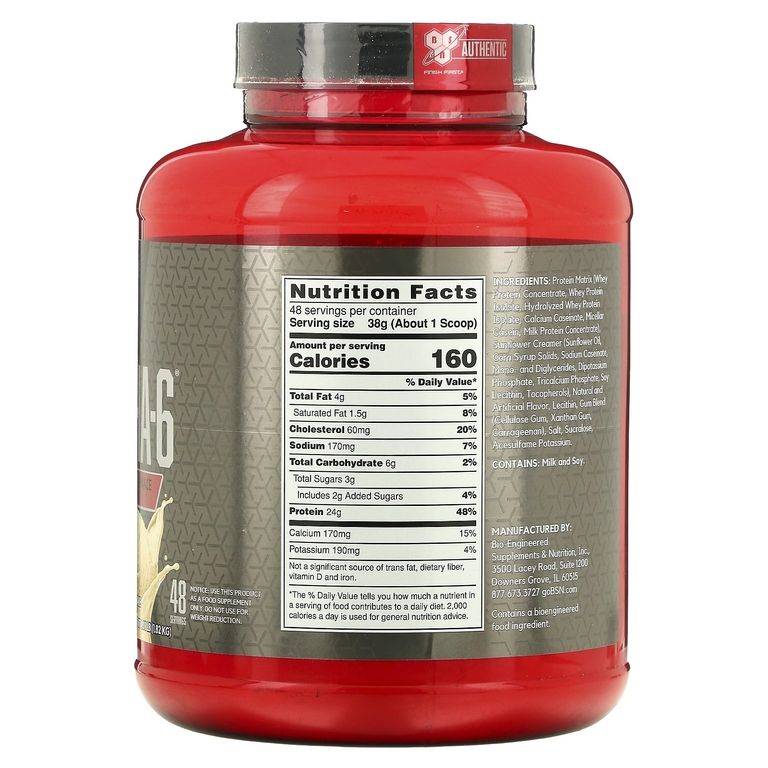 BSN, Syntha-6 Edge,  сухая протеиновая смесь, вкус ванильного молочного коктейля, 3.86 фунта (1.75кг)