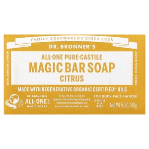Dr. Bronner's, кастильское кусковое мыло, цитрус, 140 г (5 унций)