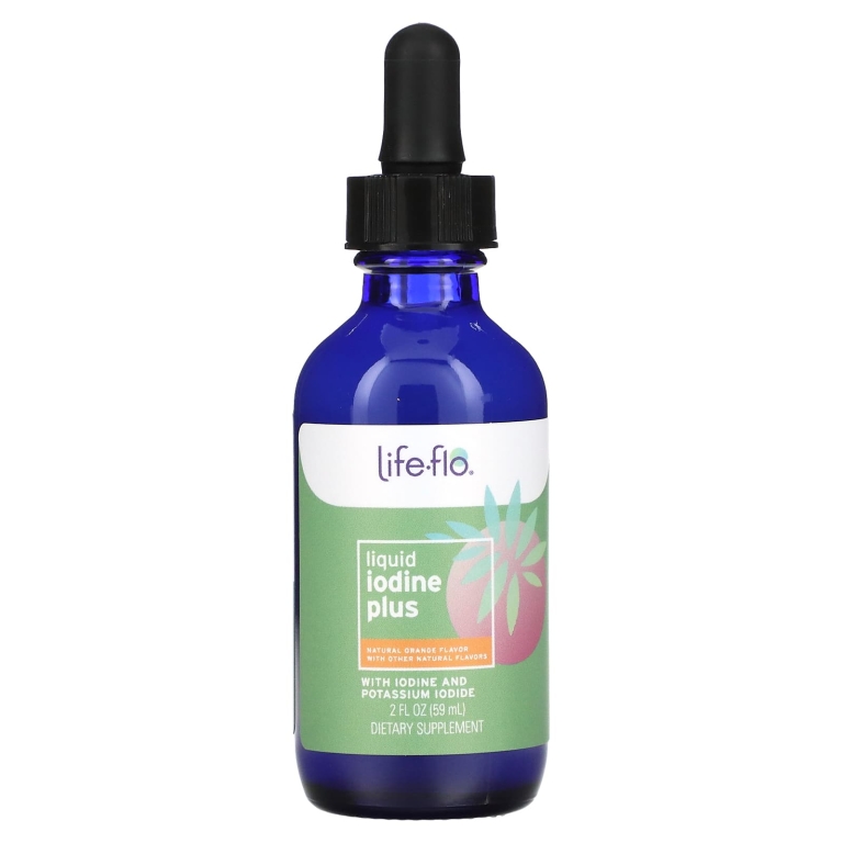 Life-flo, Жидкий йод плюс натуральный вкус апельсина,  2 жид.унции(59 мл)