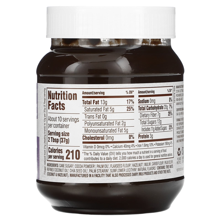 Nutiva, органическая темная паста из фундука с какао, 369 г (13 унций)