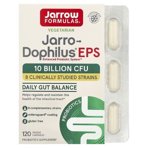 Jarrow Formulas, смесь 8 штаммов пробиотиков, 120 растительных капсул (5 млрд в 1 капсуле)