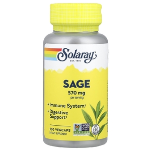 Solaray, шалфей, 285 мг, 100 капсул VegCaps