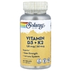 Solaray, витамины D3 и K2, без сои, 60 растительных капсул