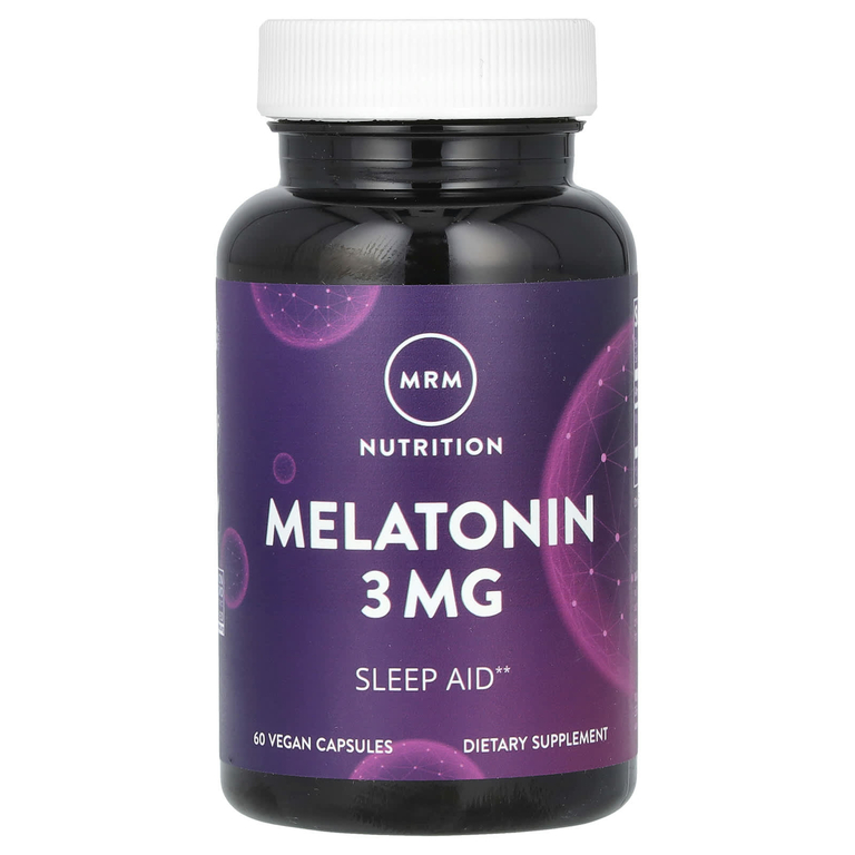 MRM Nutrition, мелатонин, 3 мг, 60 веганских капсул