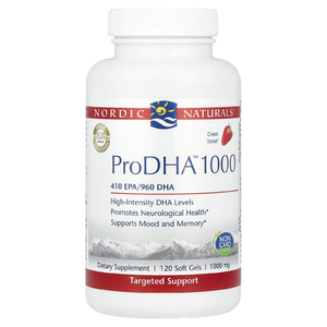 Nordic Naturals, ProDHA™ 1000, с клубничным вкусом, 1000 мг, 120 капсул (500 мг в 1 капсуле)