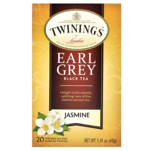 Twinings, Black Tea, Earl Grey, жасмин, 20 чайных пакетиков, 40 г (1,41 унции) (Товар снят с продажи) 