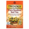 Twinings, чистый травяной чай, чистый красный чай ройбуш, без кофеина, 20 чайных пакетиков, 40 г (1,41 унции)