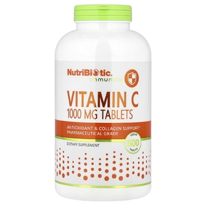 NutriBiotic, Immunity, витамин C, 1000 мг, 500 веганских таблеток