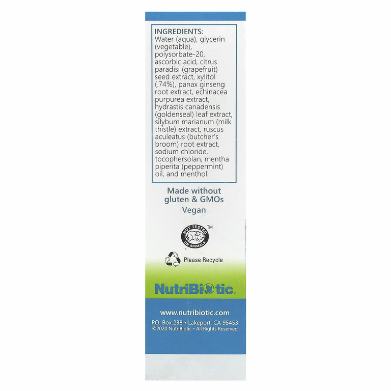 NutriBiotic, Sinus Nasal Spray Plus, спрей для носа, 29,5 мл (1 жидк. унция)