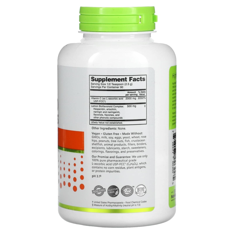 NutriBiotic, Immunity, аскорбиновая кислота с биофлавоноидами, кристаллический порошок, 227 г (8 унций)