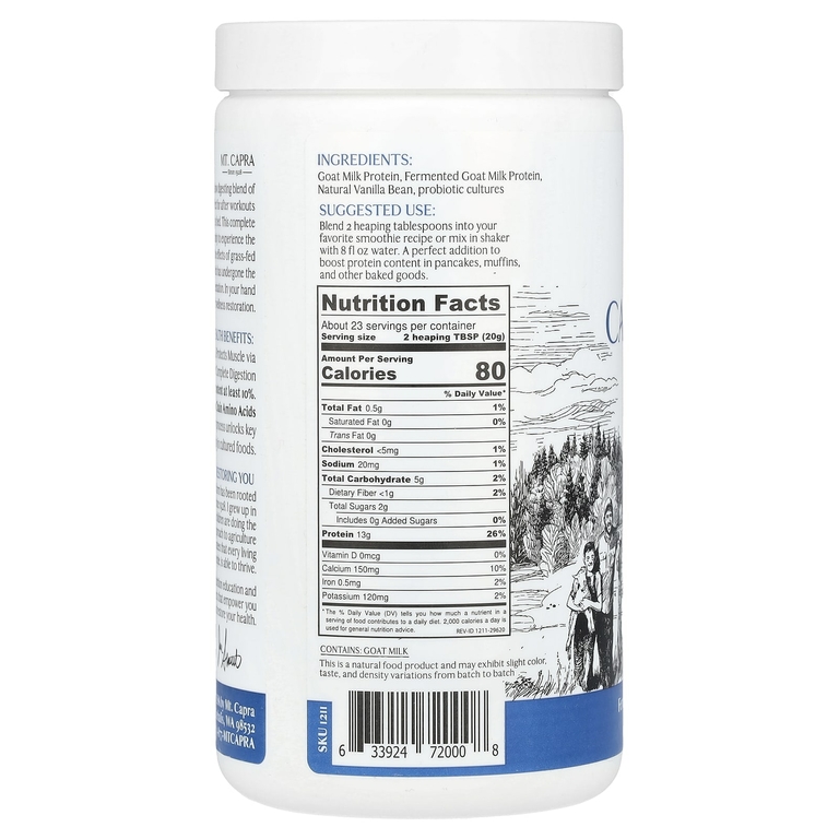 Mt. Capra, Caprotein®, с ванильным вкусом, 453 г (16 унций)