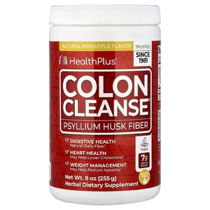 Health Plus, Клетчатка из шелухи семян подорожника, натуральный ананас, 255 г (9 унций)