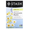 Stash Tea, Herbal Tea, Chamomile Nights, без кофеина, 20 чайных пакетиков, 18 г (0,6 унции)