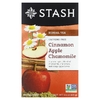 Stash Tea, травяной чай, корица, яблоко и ромашка, без кофеина, 20 чайных пакетиков, 40 г (1,4 унции)