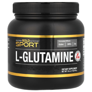 California Gold Nutrition, Sport, AjiPure®, L-глютамин в порошке, без глютена, 454 г (1 фунт)