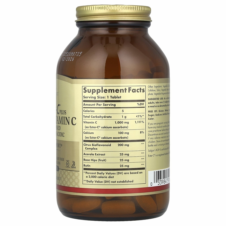 Solgar, Ester-C Plus, витамин C, 1000 мг, 180 таблеток